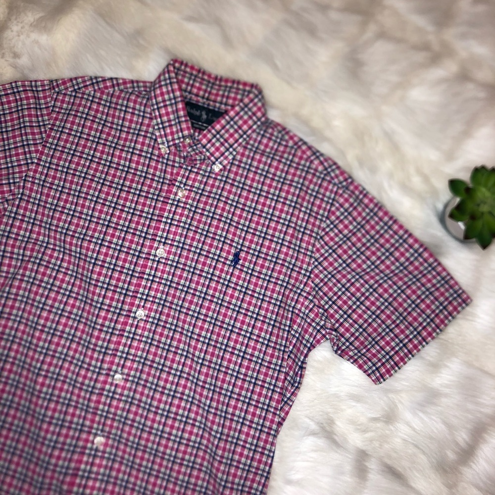 Ralph Lauren | Pink Plaid Button Down Shirt S